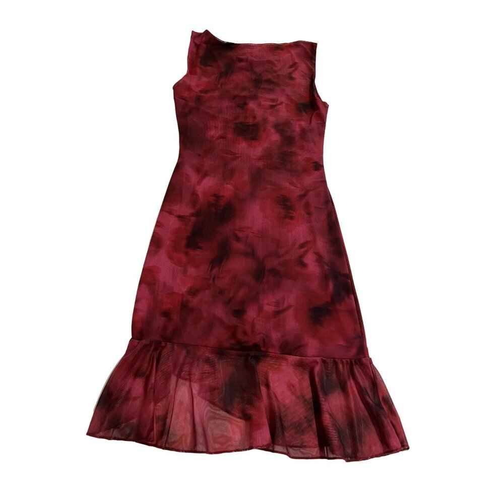 Princess Polly Red and Black Tie-Dye Mini Dress